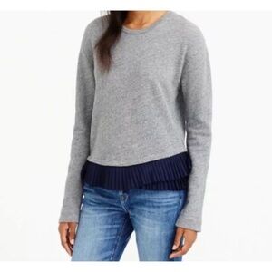 JCREW Ruffle Hem Pullover Sweatshirt